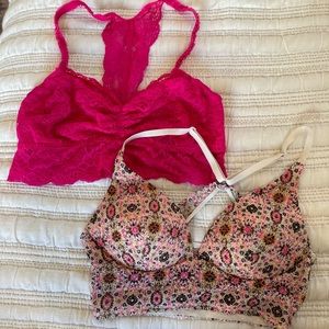 SOLD on marketplace 34B medium lace victorias bralettes GUC!